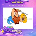 Free Angry Expression Free Sword Shield Hercules Disney Free SVG - Instant Download