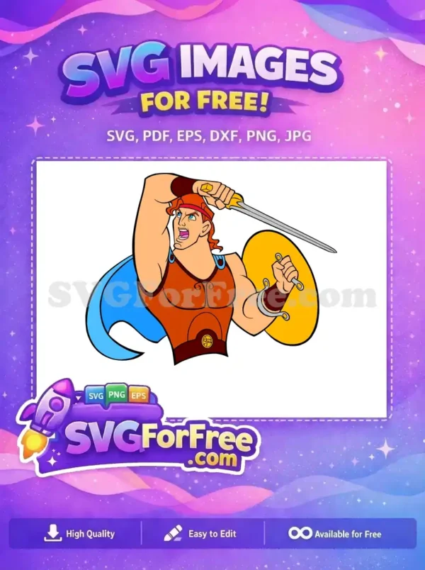 Free Angry Expression Free Sword Shield Hercules Disney Free SVG