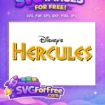 Free Disney Hercules Logo Free Yellow and Red Free SVG - Instant Download