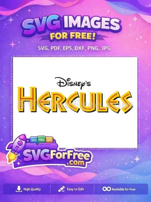 Free Disney Hercules Logo Free Yellow and Red Free SVG Free Disney Hercules Logo Free Yellow and Red Free SVG