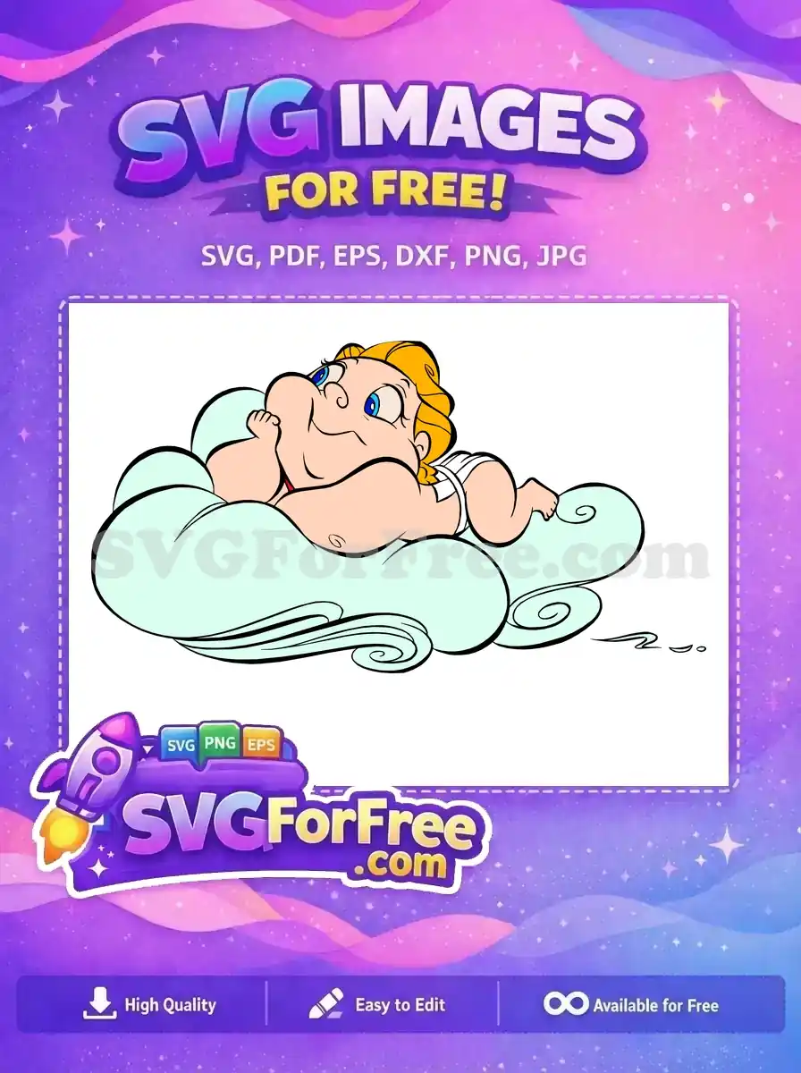 Free Baby Hercules on Cloud Free Blue Eyes Hercules Free SVG