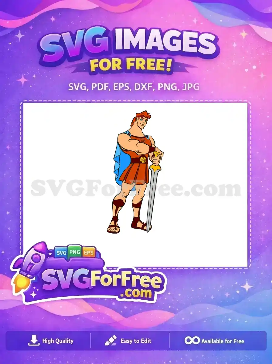 Free Confident Hero Free Sword Hercules Disney Free SVG