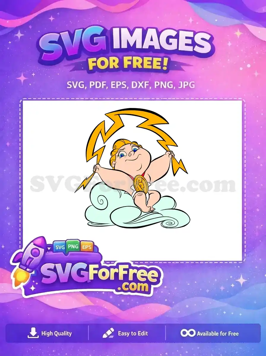 Free Baby Hercules Clouds Free Lightning Bolts Hercules Free SVG