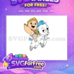 Free Smiling Hercules Free Pegasus Blue Mane Hercules Free SVG 1 - Instant Download