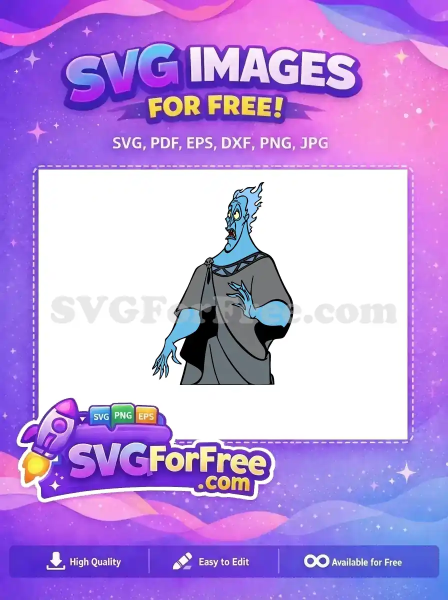 Free Hades Angry Expression Free Blue Skin Hercules Free SVG