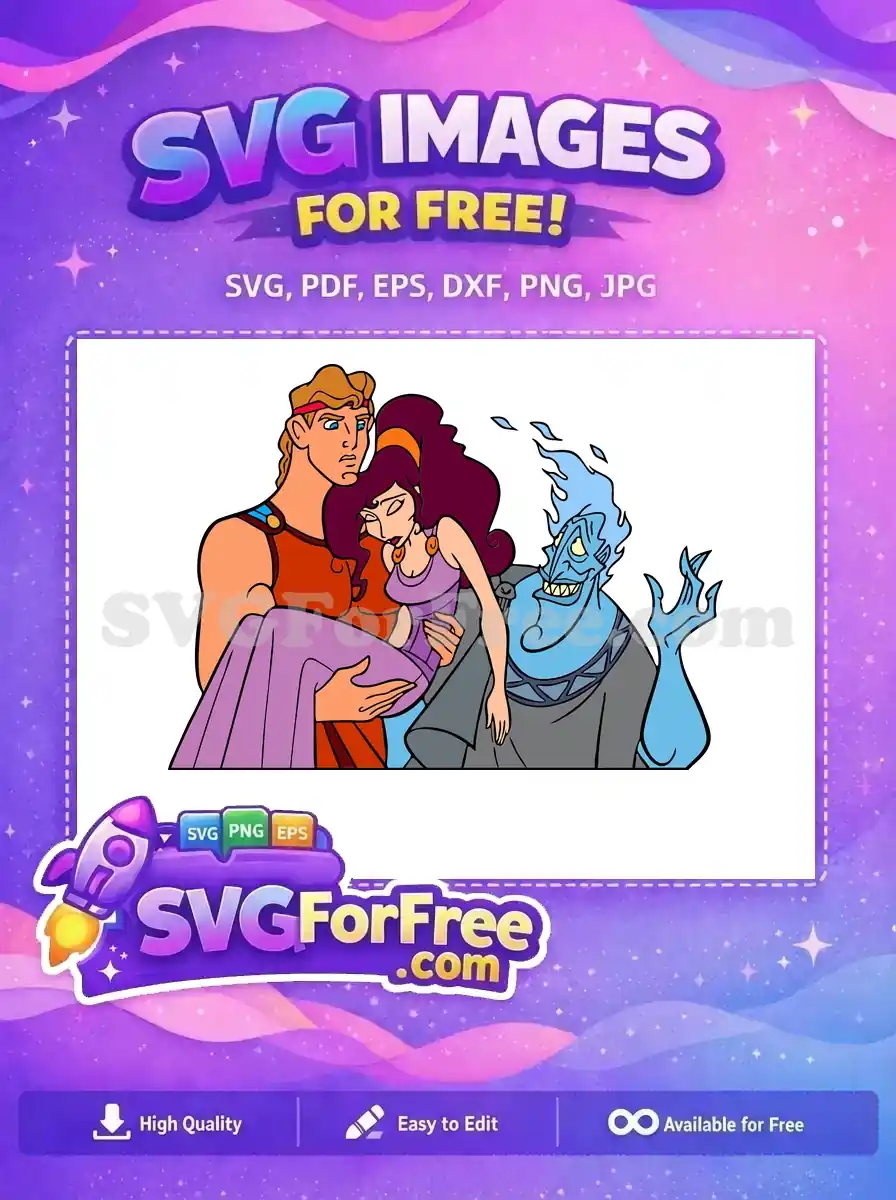 Free Worried Hercules Free Holding Megara Hercules Movie Free SVG