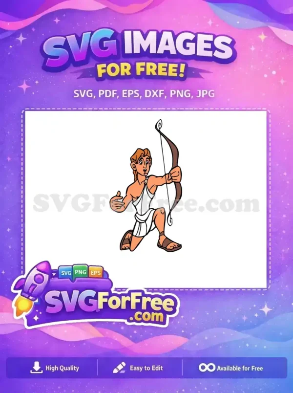 Free Archer Pose Free Greek Toga Hercules Free SVG