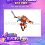 Free Sword Wielding Free Orange Tunic Hercules Free SVG - Instant Download