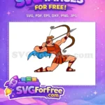 Free Archer Pose Free Aiming Arrow Hercules Free SVG - Instant Download