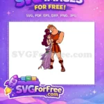 Free Smiling Megara Free Orange Tunic Hercules Movie Free SVG - Instant Download
