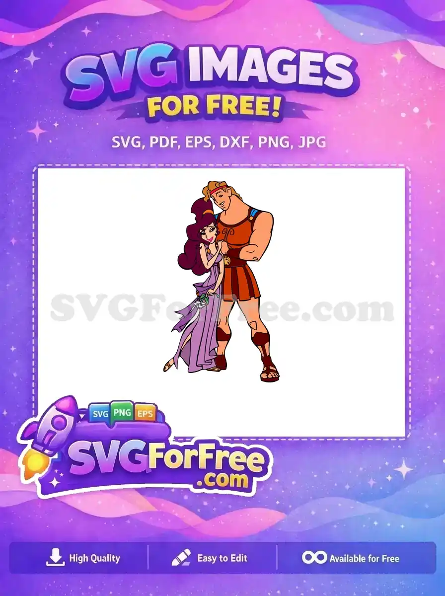 Free Smiling Megara Free Orange Tunic Hercules Movie Free SVG