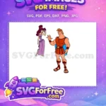 Free Smiling Hercules Free Megara Purple Dress Hercules Free SVG - Instant Download