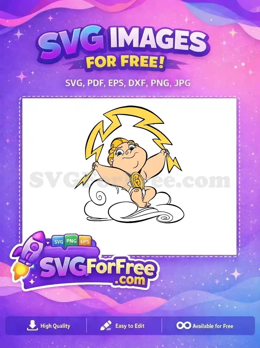 Free Baby Hercules Lightning Free Cloud Sitting Hercules Free SVG