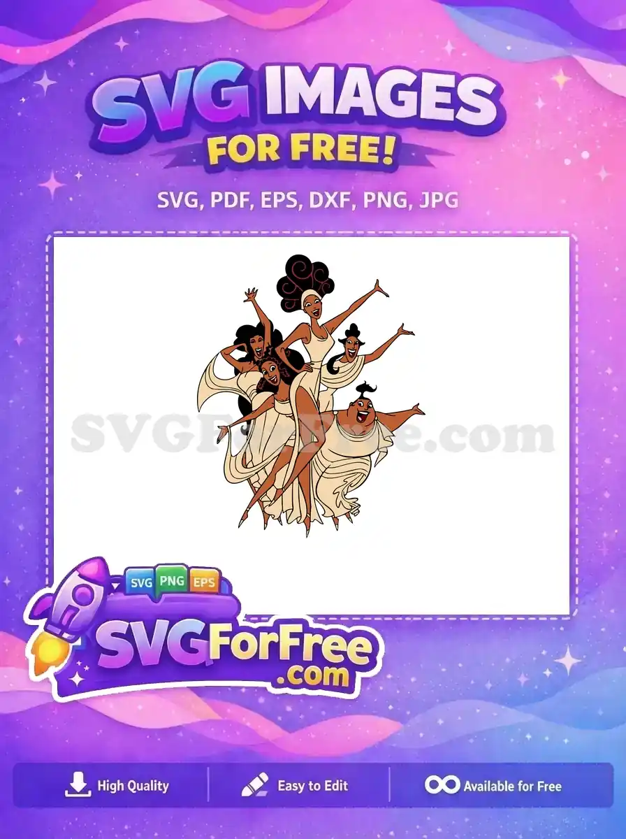 Free Hercules Muses Joyful Free Animated Pose Hercules Free SVG