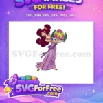 Free Smiling Megara Free Flower Bouquet Hercules Movie Free SVG - Instant Download