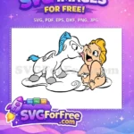Free Pegasus Licking Free Baby Hercules Laughing Hercules Free SVG - Instant Download