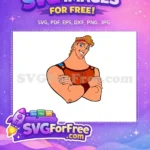 Free Smiling Hercules Free Crossed Arms Hercules Free SVG - Instant Download