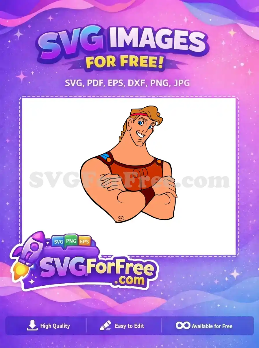 Free Smiling Hercules Free Crossed Arms Hercules Free SVG