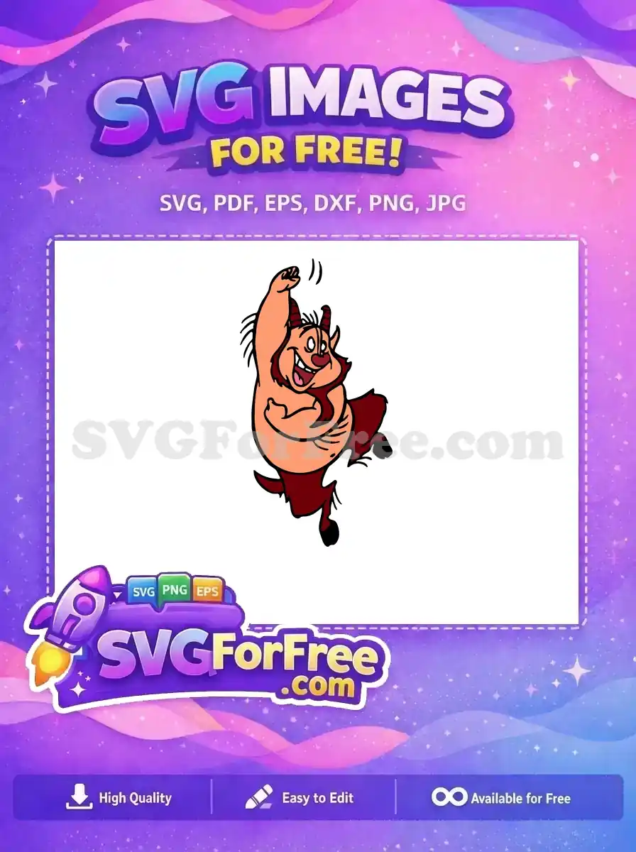 Free Red Horned Demon Free Cheerful Expression Hercules Free SVG
