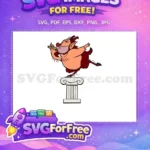 Free Satyr Playing Flute Free on Pedestal Hercules Free SVG - Instant Download