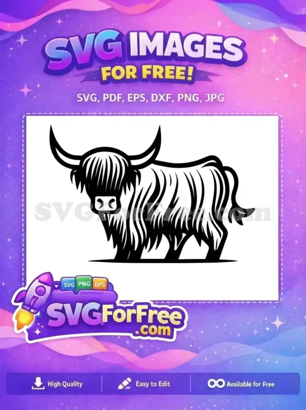 Free Cute Face Free Brown Highland Cow Portrait Free SVG 2 Free Cute Face Free Brown Highland Cow Portrait Free SVG 2