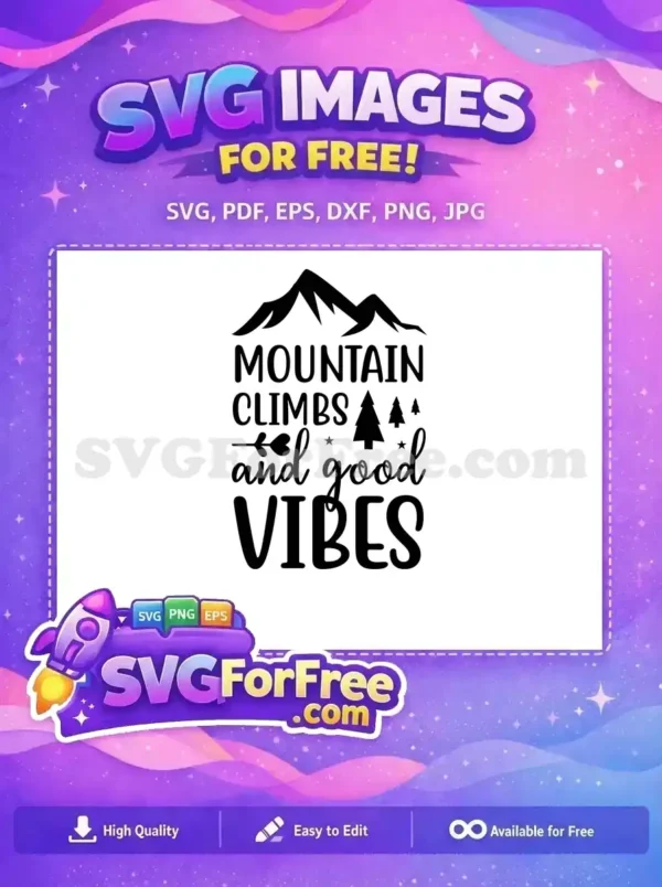 Free Mountain Adventure Free Nature Hiker Hiking Free SVG