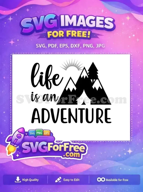 Free Mountain Tent Free Sun Hiking Quotes Free SVG