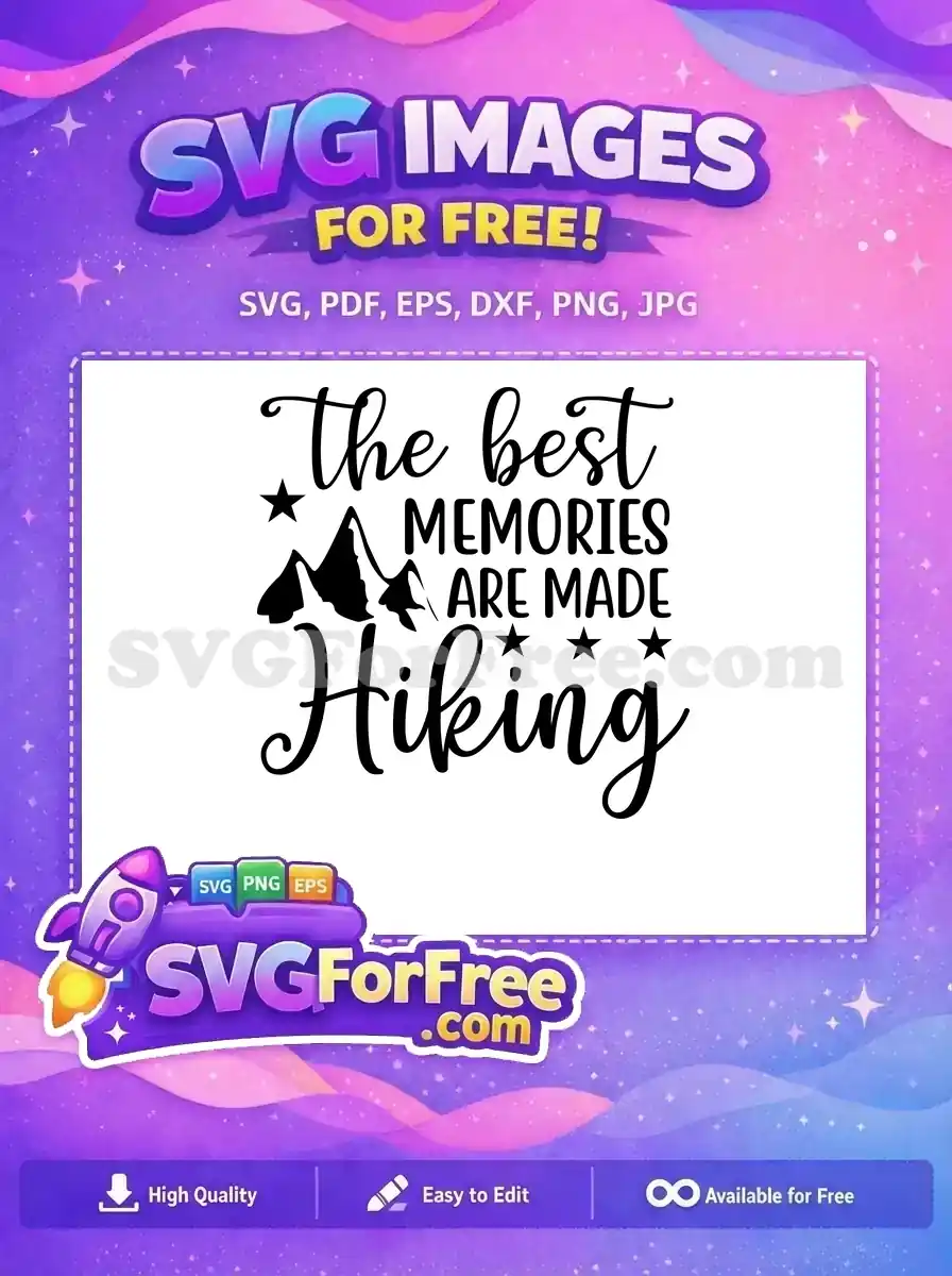 Free Mountain Scene Free Hiking Quote Adventure Free SVG