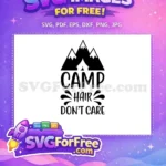 Free Snowy Peaks Free Tent Camping Adventure Free SVG - Instant Download