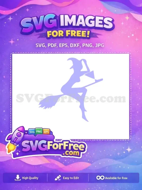 Free Silhouette Witch Free Broom Hocus Pocus Free SVG