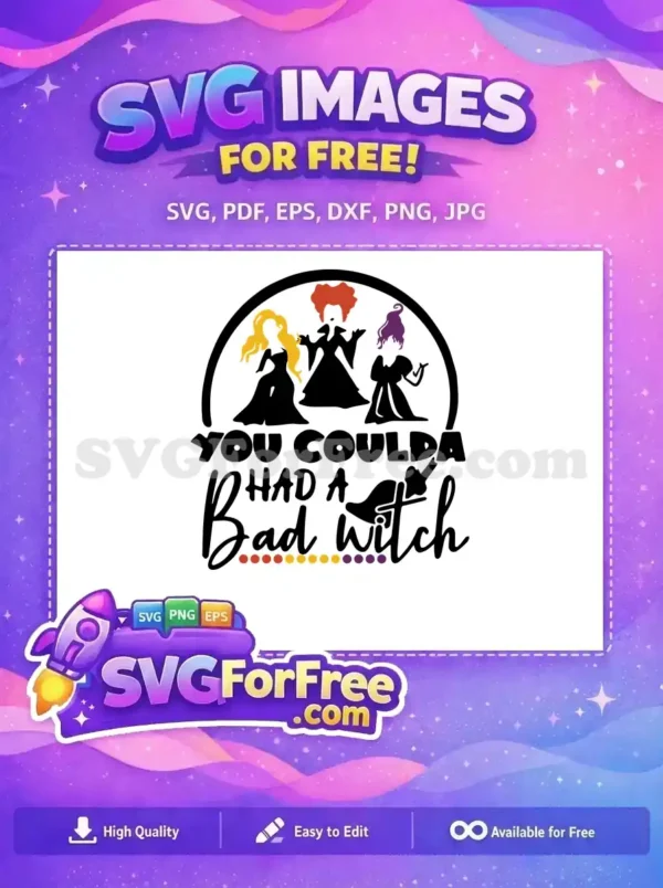 Free Silhouettes Free Colorful Hair Hocus Pocus Free SVG
