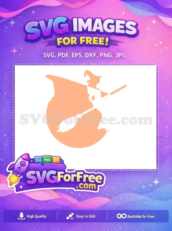 Free Witch Silhouette Free Broomstick Silhouette Hocus Pocus Free SVG