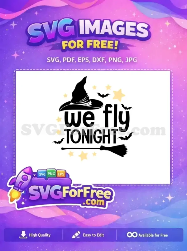 Free Witch Hat Free Broom Bats Hocus Pocus Free SVG