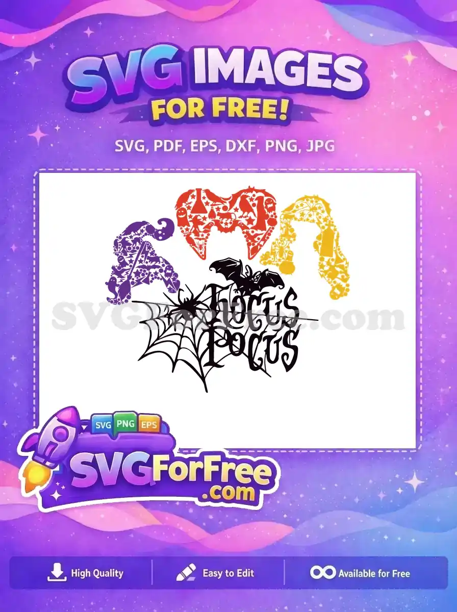 Free Witch Hats Free Spiders Bats Hocus Pocus Free SVG