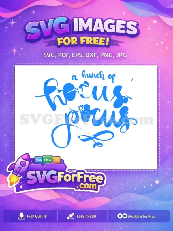 Free Blue Hocus Free Pocus A Bunch Free SVG