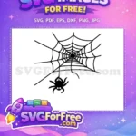 Free Spooky Spiderweb Free Hanging Spider Hocus Pocus Free SVG - Instant Download