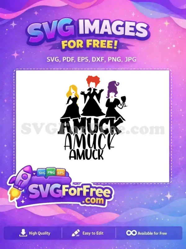Free Silhouette Sisters Free Amuck Amuck Hocus Pocus Free SVG