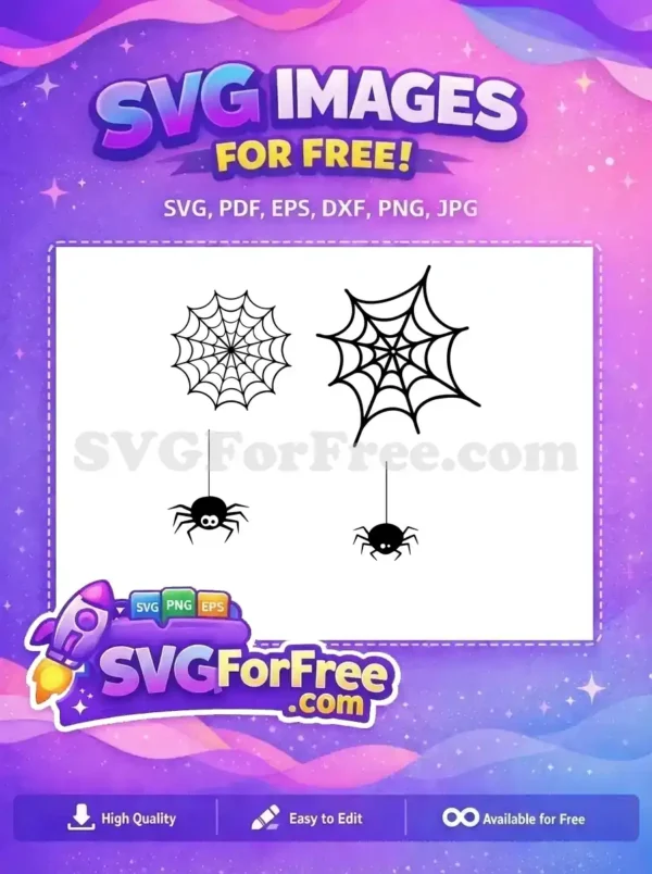 Free Black Web Free Hanging Spiders Hocus Pocus Free SVG