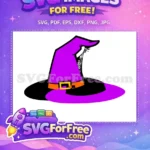 Free Purple Witch Hat Free Orange Belt Hocus Pocus Free SVG - Instant Download