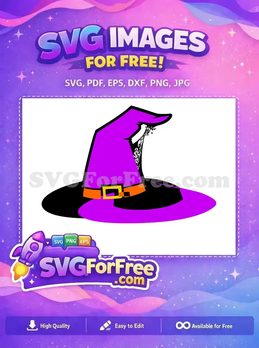 Free Purple Witch Hat Free Orange Belt Hocus Pocus Free SVG