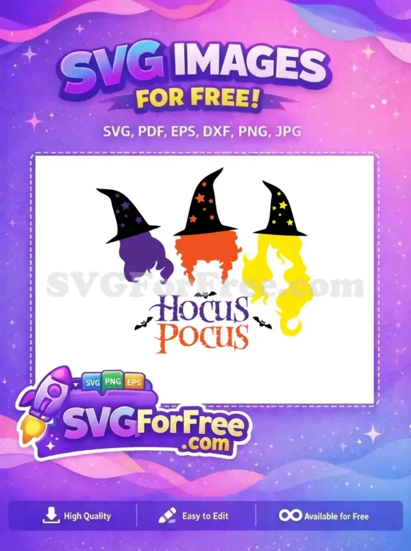 Free Sisters Hair Free Silhouette Hocus Pocus Movie Free SVG 1