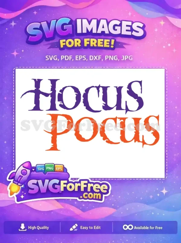Free Purple Orange Letters Free Disney Hocus Pocus Movie Free SVG