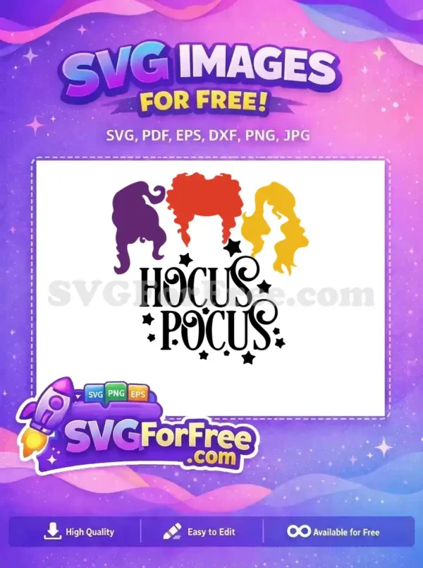 Free Witch Sisters Free Silhouette Hocus Pocus Movie Free SVG 3
