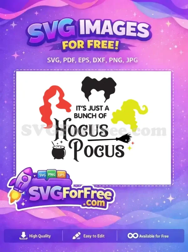 Free Sisters Hair Free Cauldron Stars Hocus Pocus Free SVG