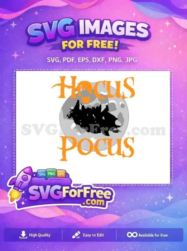Free Sanderson Sisters Free Silhouette Full Moon Hocus Pocus Free SVG