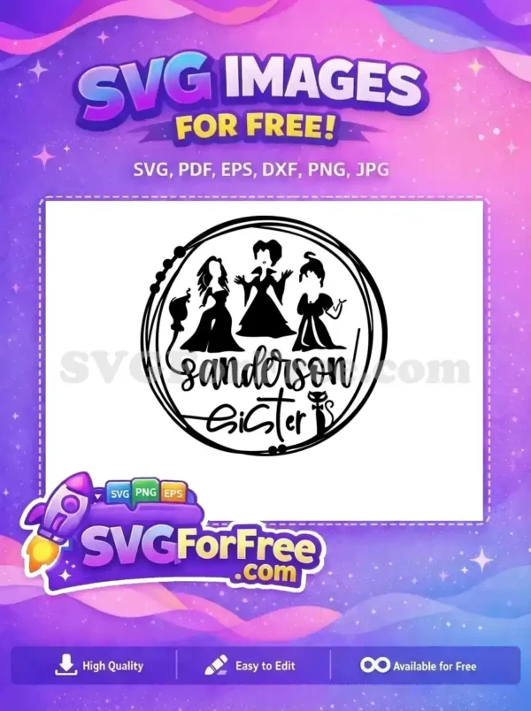 Free Silhouette Sisters Free Sanderson Sisters Hocus Pocus Free SVG