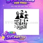 Free Sanderson Sisters Free Black Silhouette Hocus Pocus Free SVG - Instant Download