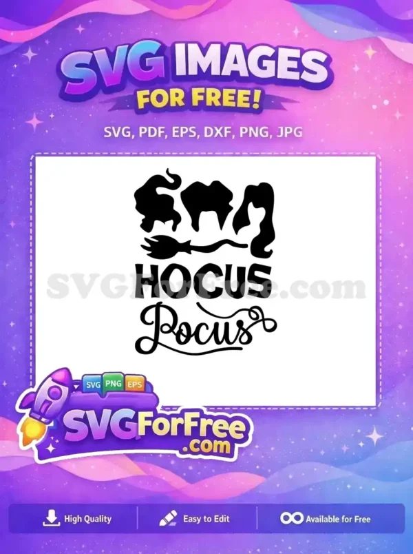 Free Sisters Silhouette Free Broom Hocus Pocus Movie Free SVG