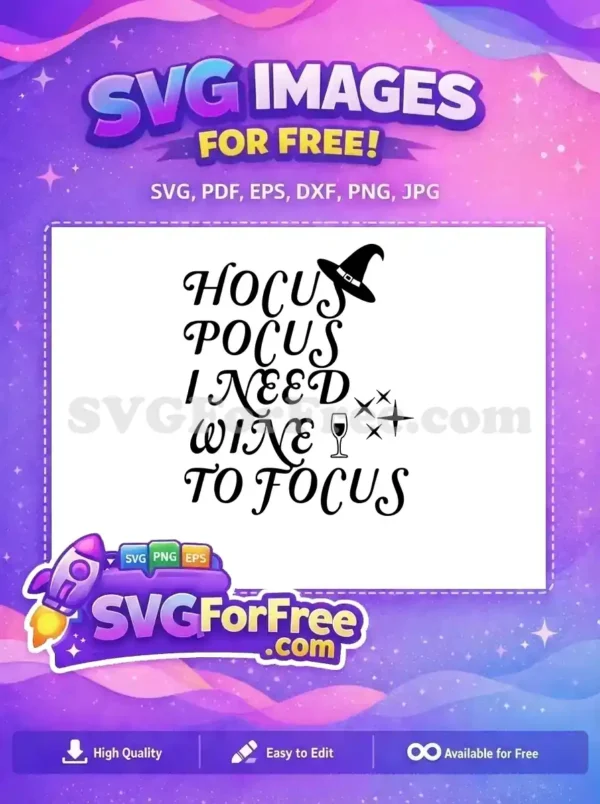 Free Witch Hat Free Wine Glass Hocus Pocus Free SVG