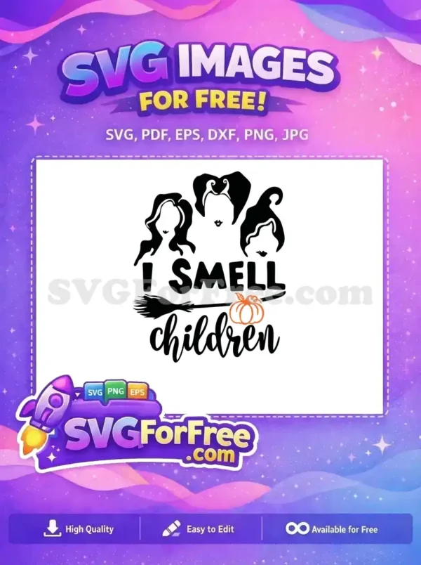 Free Sanderson Sisters Silhouette Free Broom Orange Pumpkin Hocus Pocus Free SVG